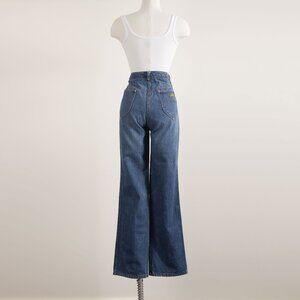 Vintage 70s Chic h.i.s. High waisted Flares Jeans Distressed Size 12 / 27x32